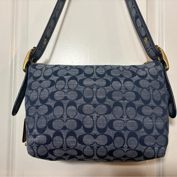 💙 Coach Signature Denim Cargo Shoulder Bag | 3239 - Picture 10 of 16